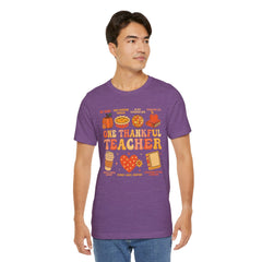 One Thankful Teacher T‑Shirt – Fall and Thanksgiving  Teacher Appreciation Tee