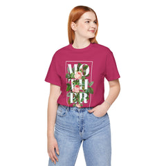 Floral Tee - Unisex Jersey Short Sleeve Tee - Mother In The Flowers, Positive Vibes