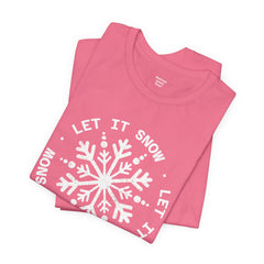 Let It Snow Snowflake T-Shirt — Christmas Winter Tee