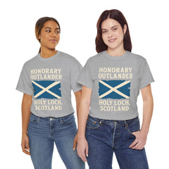 Honorary Outlander Heavy Cotton Tee, Holy Loch Scotland Shirt, Outlander Fan Gift, Casual Tee, Travel Souvenir, Unisex T-Shirt