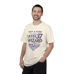 Level 37 Wizard T-Shirt — "Not a Nerd" THAC0 Survivor D&D Gamer Tee