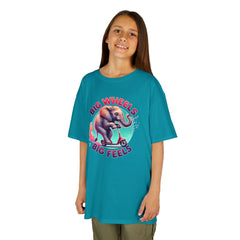 Graphic Kids Tee - Big Wheels Big Feels Elephant