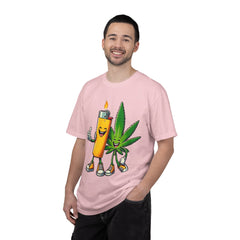 Vintage 'Lighter & Weed' Graphic T-Shirt — Relaxed Stoner/Cannabis Tee