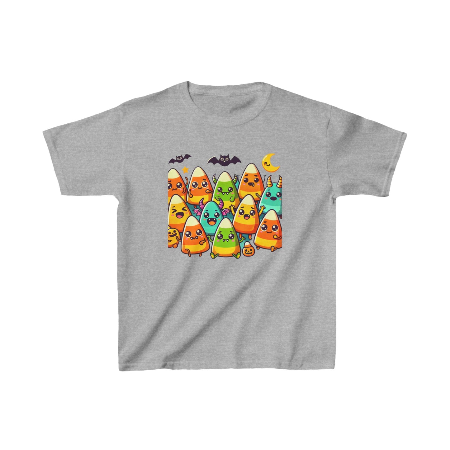 Cute Candy Corn Characters - Kids Heavy Cotton™ Tee