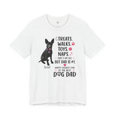 Personalized Dog Dad T‑Shirt — "Treats. Walks. Toys. Naps." Father's Day Gift