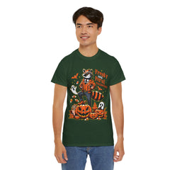 Freaky And Feral Halloween Raccoon! Graphic Unisex Heavy Cotton Tee