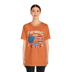 Fireworks Expert, If I Run You Run, Sunglasses  Graphic, Unisex Jersey Short Sleeve Tee