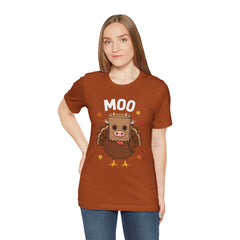 Funny Thanksgiving Turkey Moo T‑Shirt - Unisex Tee