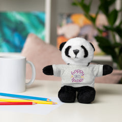 Stuffed Animals with T Shirt, Girl Quote, Support Wildlife, Happy Girls Sparkle, gift for her, Birthday Gift, Everyday gift, animal lover gift, nature lover gift