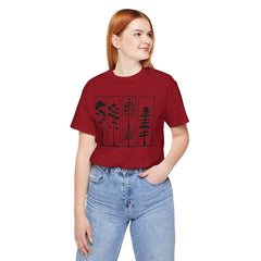 Nature-Inspired Unisex Jersey Tee, Tree Graphic T-Shirt, Eco-Friendly Fashion, Gift for Nature Lovers, Casual Wear, Outdoor Adventure