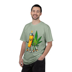 Vintage 'Lighter & Weed' Graphic T-Shirt — Relaxed Stoner/Cannabis Tee