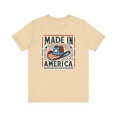 Made In America Cowboy Hat Graphic, Unisex Jersey Short Sleeve Tee
