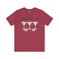 Mah-jongg-tinis  / Mahjong Martini graphics  / Unisex Jersey Short Sleeve Tee /  See Our Matching Tote Bags and Coffee Mugs