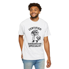 Certified Shenanigans Specialist T-shirt, Funny Tee, Unique Gift for Raccoon Lovers, Casual Wear, Birthday, Party Shirt