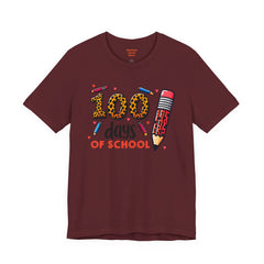 100 DAYS OF SCHOOL - Unisex Jersey Short Sleeve Tee | Elementary School Holiday, Gift For Her, Gift For Him, Teacher Shirt, Classroom Shirt