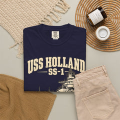 USS Holland SS-1 Submarine Vintage Graphic T-Shirt — Navy History Tee