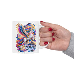 Colorful Feather Wings Unicorn Ceramic Mug | 11oz 15oz