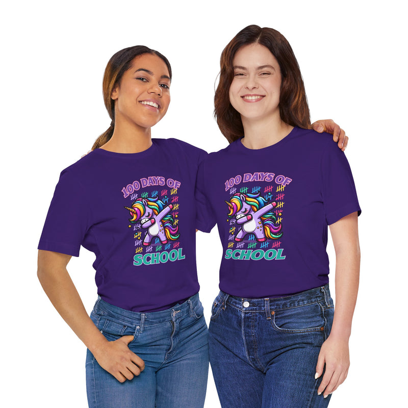 100 Days Of School Unicorn - Graphic Unisex Tee
