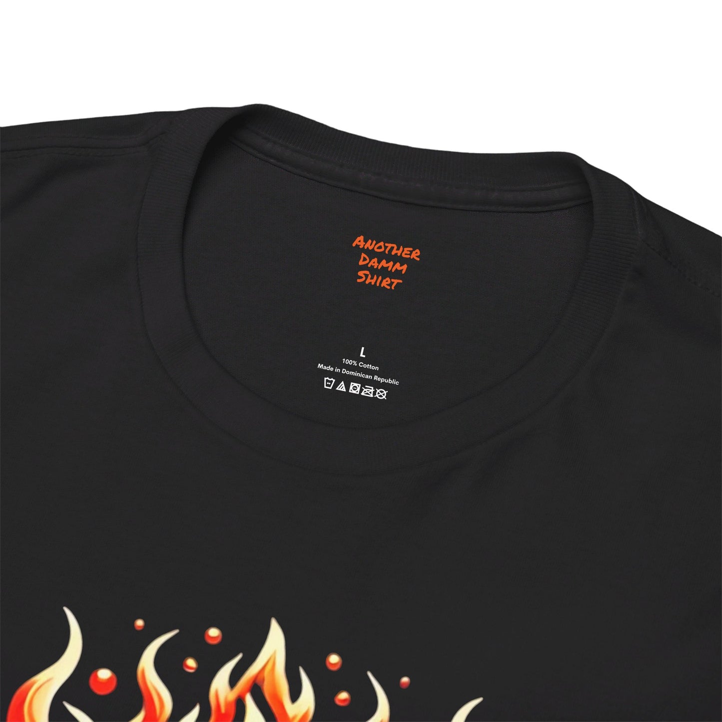 Flaming Fire Clown - Graphic Unisex Heavy Cotton Tee