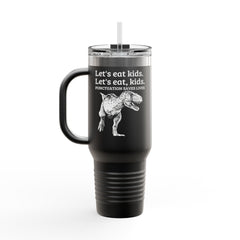Funny Dinosaur Punctuation Saves Lives Insulated Travel Mug