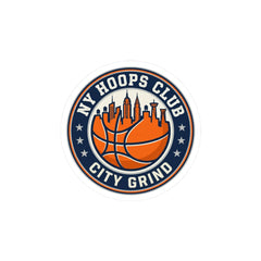 NY Hoops Club City Grind Sticker | varsity basketball, streetwear