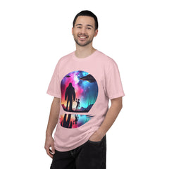 Bigfoot & Alien Nightscape T-Shirt — Sasquatch UFO Graphic Tee