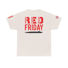 SUBMARINER RED Friday T Shirt with Fouled Anchor, American Flag, FBM / Boomer Silhouette. Remember Everyone Deployed, Dolphins