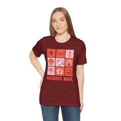 Beachy Soul Unisex Jersey Tee - Perfect Summer Vibes, Casual Wear, Gift for Beach Lovers, Vacation Outfit, Relaxed Style