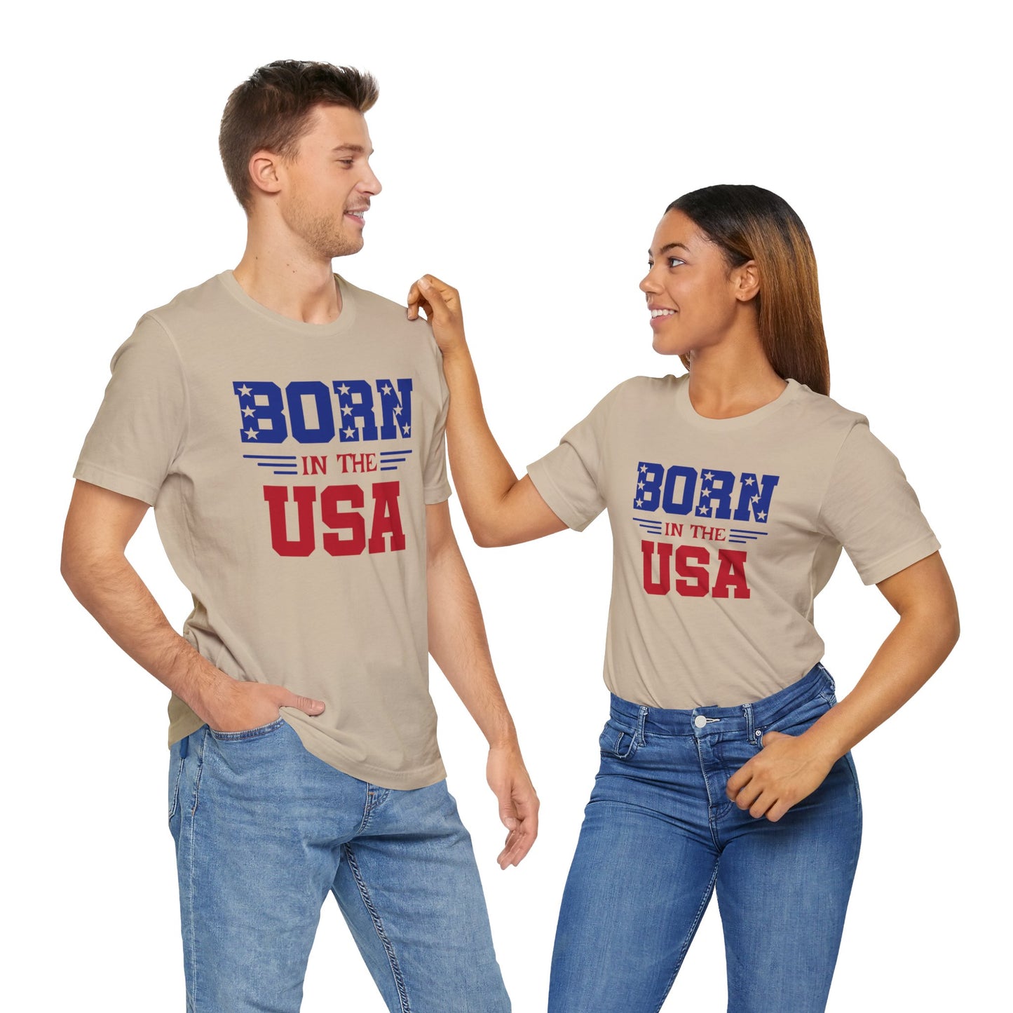 Born In The USA, Unisex Jersey Short Sleeve Tee