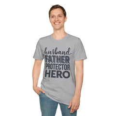 Husband Father Protector Hero Unisex Softstyle T-Shirt