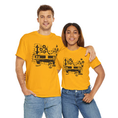 Abstract Retro Racing Car Unisex Heavy Cotton Tee | Perfect for Car Enthusiasts, Father's Day Gift, Casual Wear, Vintage Style, Unique Graphic Shirt