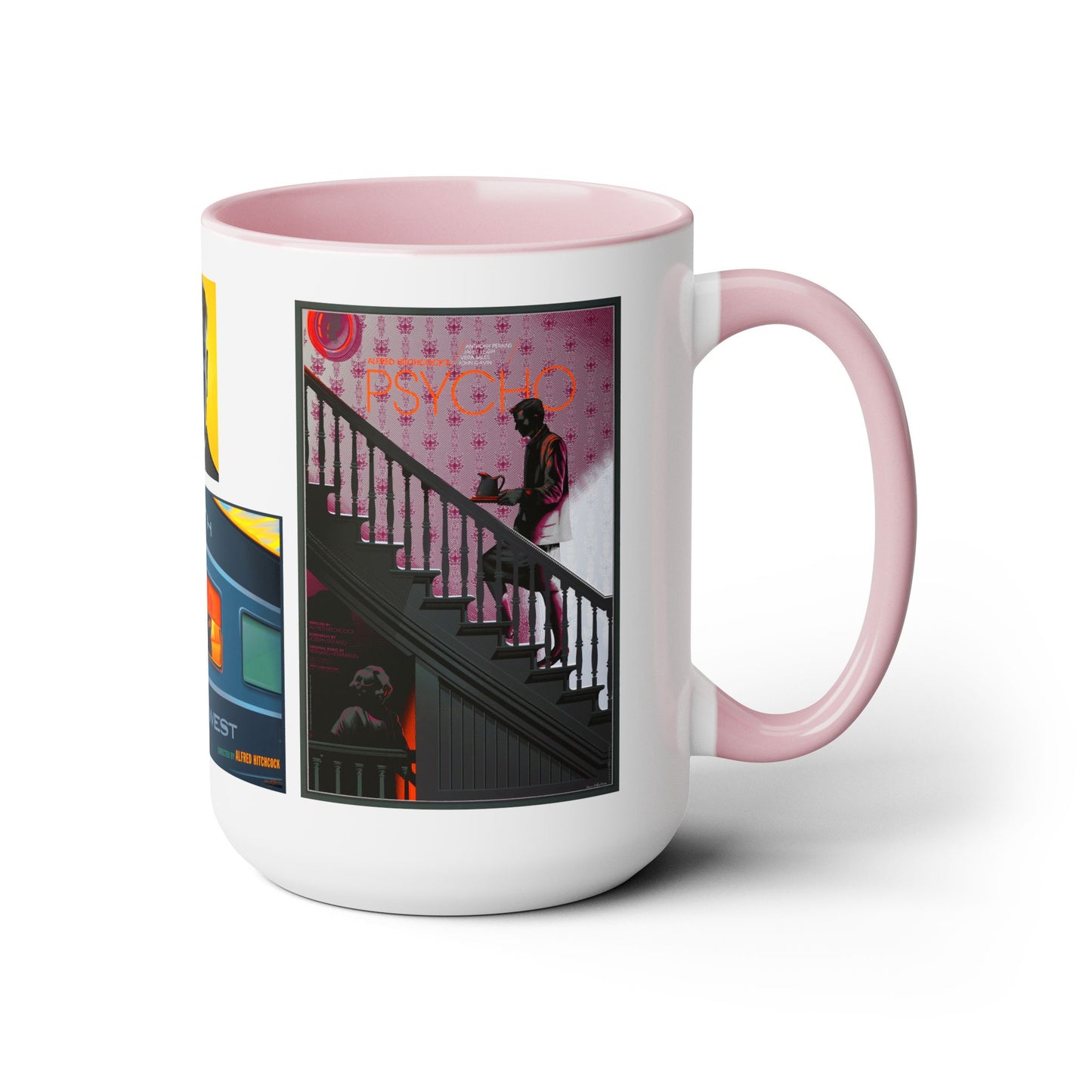 Alfred Hitchcock 3 Graphic Panel Movie Mug