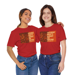 Music Inspired Unisex Tee - Saturday Nights All Right For Fighting Graphic