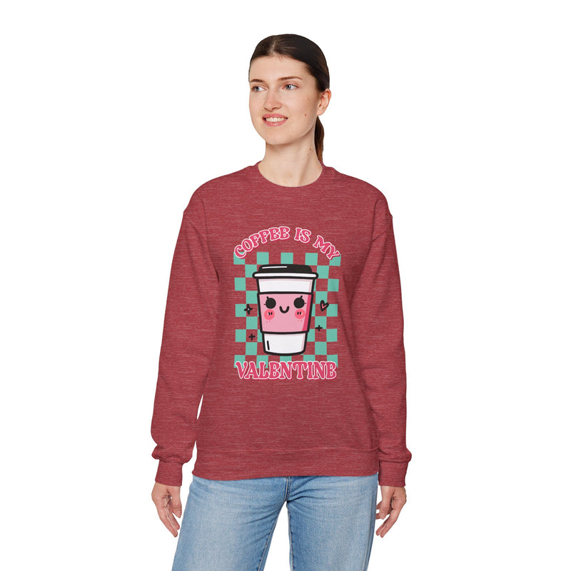 Woman's Coffee Valentine -  Unisex Heavy Blend™ Crewneck Sweatshirt