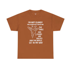 Clumsy Funny Goat Graphic Tee | Unisex Heavy Cotton Tee | Great Gift for Animal Lovers, Birthdays, Casual Wear, Humorous Gifts, Everyday Style