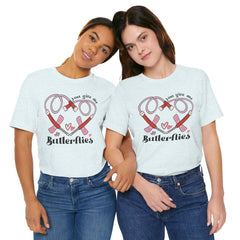 Phlebotomist Heart Butterflies Tee