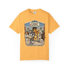 Front Graphic "Who Let the Dogs Out?" Baldwin Harbor Animal Hospital Cute Vet Clinic T Shirt