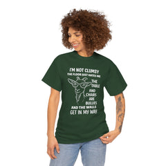 Clumsy Funny Goat Graphic Tee | Unisex Heavy Cotton Tee | Great Gift for Animal Lovers, Birthdays, Casual Wear, Humorous Gifts, Everyday Style