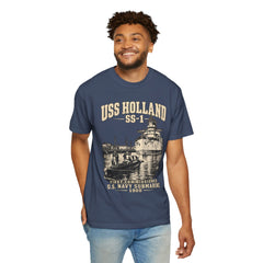 USS Holland SS-1 Submarine Vintage Graphic T-Shirt — Navy History Tee
