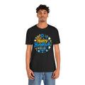 Happy Hanukkah Menorah - Unisex Jersey Short Sleeve Tee