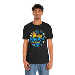 Happy Hanukkah Menorah - Unisex Jersey Short Sleeve Tee