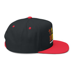 Rugby Players Embroidered Flat Bill Cap — Multicolor Team Sports Hat