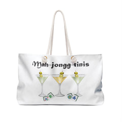 Mah-jongg-tinis graphic Weekender Bag / Mahjong Martini graphics / Game On / See our matching mugs, car tumblers and T Shirts.