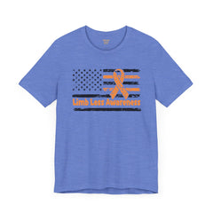 Limb Loss Awareness Flag - Unisex Short Sleeve Tee,Amputee Awareness,Gift For Him,Gift For Her,Unique Amputee Gift,Awareness Ribbon