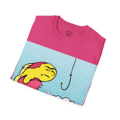 Hooked On Something Pop Art FISH Unisex Softstyle T Shirt  Reel this one in hook line and sinker