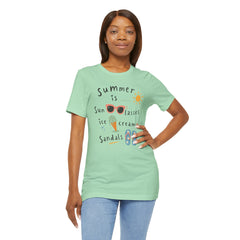 Summer Is — Graphic Tee (Sunglasses, Ice Cream & Sandals)