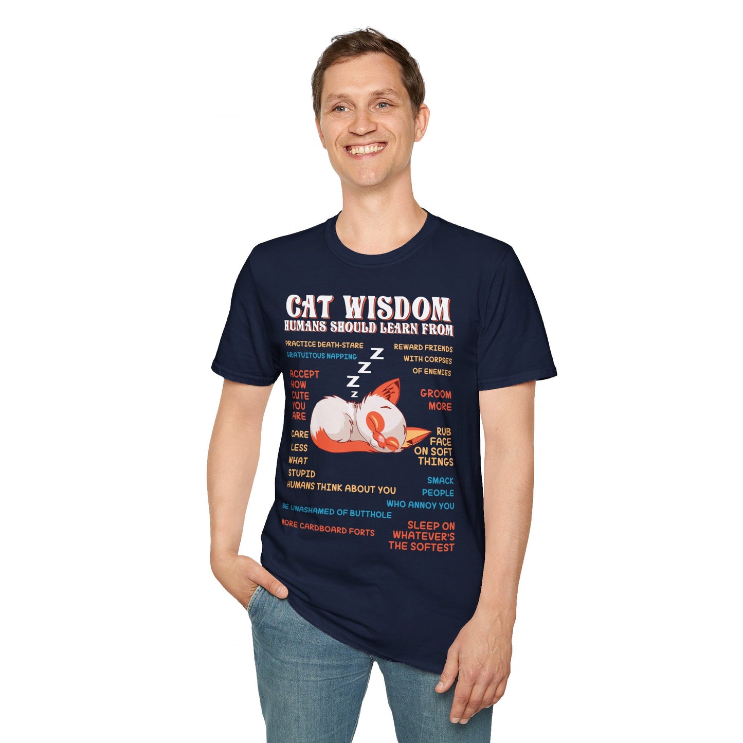 CAT WISDOM Unisex Softstyle Graphic T-Shirt