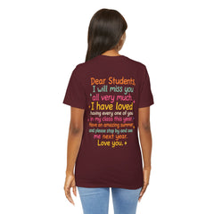 Teacher Appreciation T-Shirt — “Class Dismissed Miss ___” End-of-Year Goodbye Tee