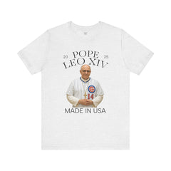 Pope Leo XIV Chicago Cubs Fan Short Sleeve Tee - Made in USA