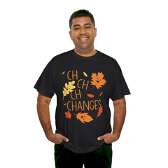 Changes Fall Leaves Graphic - Unisex Heavy Cotton Tee